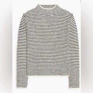 J. Crew Factory Striped Mockneck Sweater